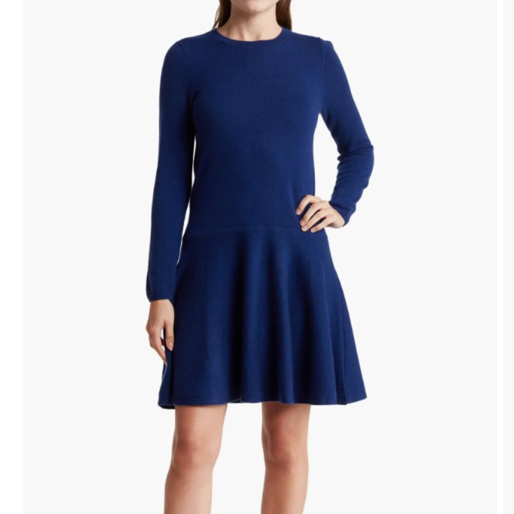 Rare Style! Sofia Cashmere Fit & Flare Sweater Dress Size M